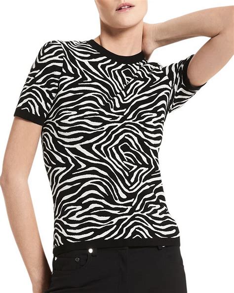 michael michael kors plains zebra stripe tee|Amazon.com: MICHAEL Michael Kors .